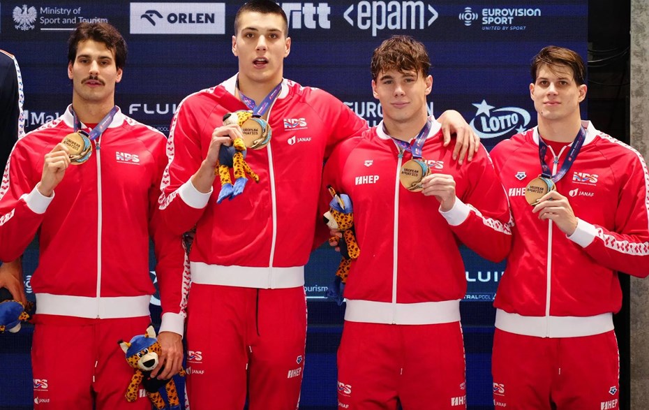 ČESTITKA PREDSJEDNIKA GRADSKE SKUPŠTINE GRADA ZAGREBA MUŠKOJ PLIVAČKOJ ŠTAFETI U POVODU OSVAJANJA BRONČANE MEDALJE